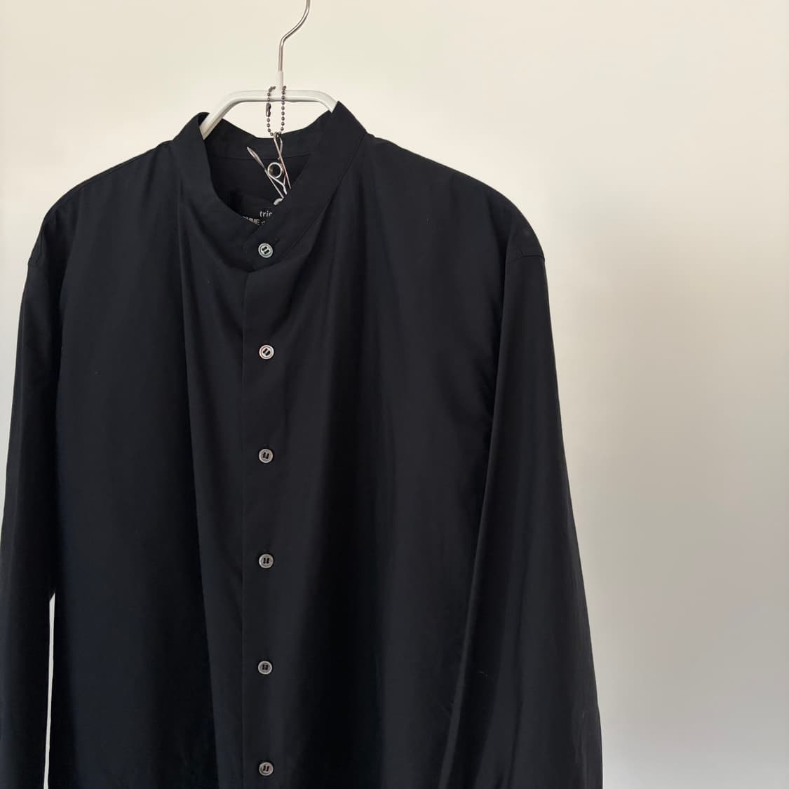 Black) Lace Docking China Collar Blouse 상품이미지4