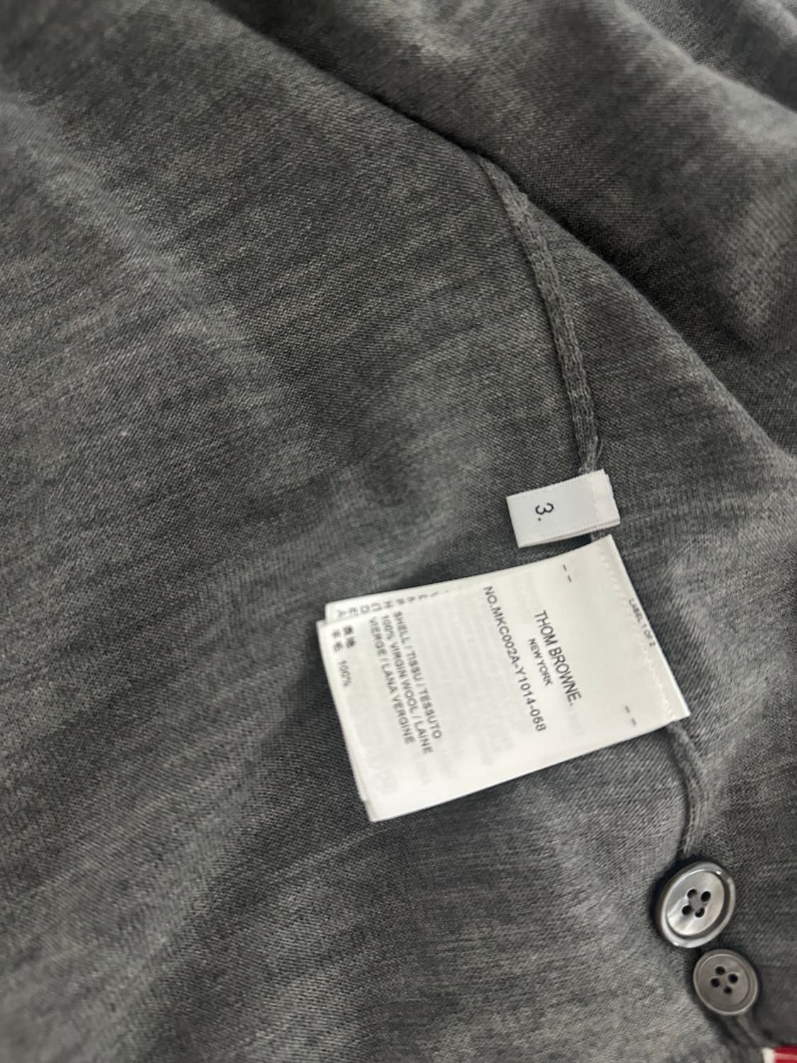 톰브라운 메리노울 가디건 3사이즈 라이트그레이 상품이미지2
