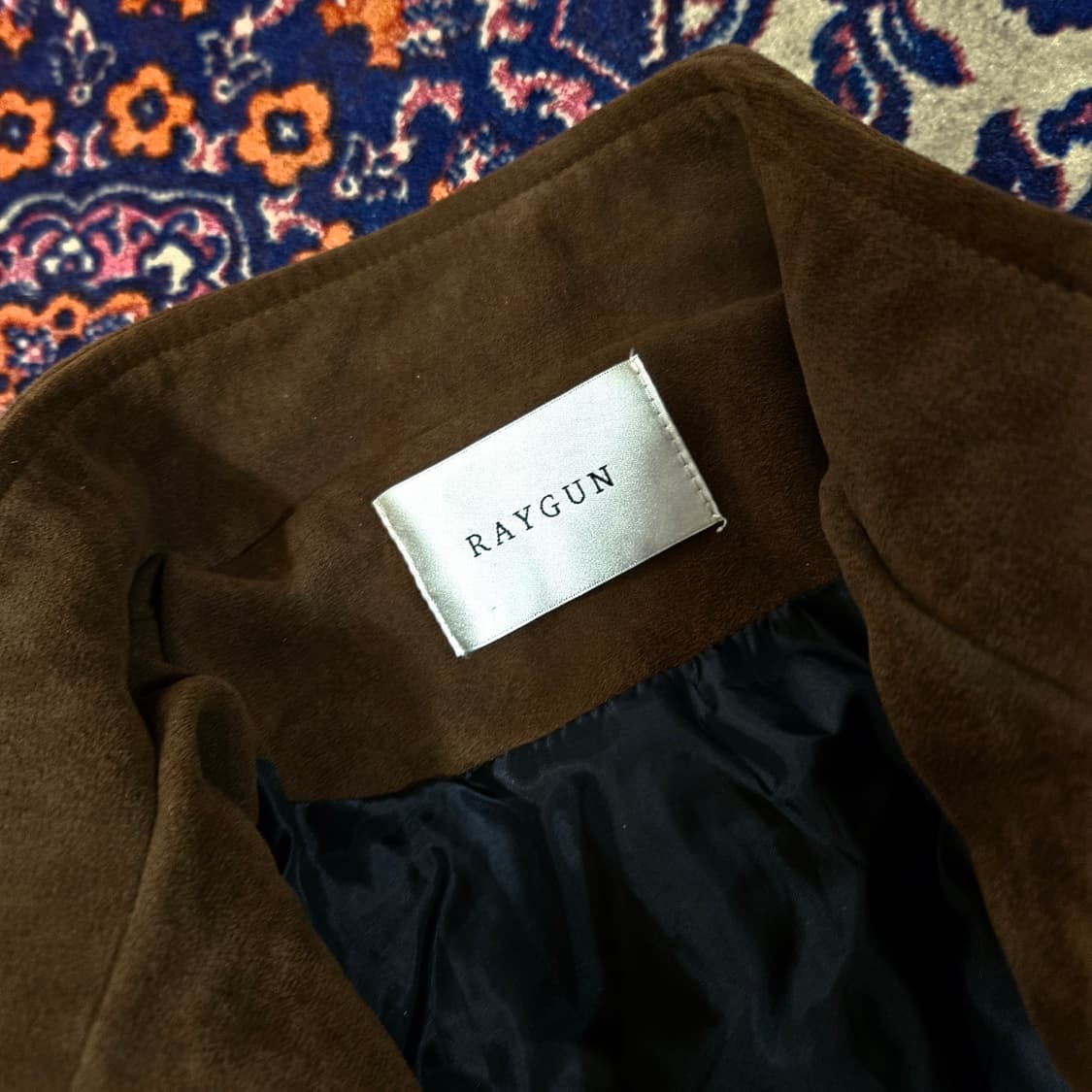 레이건(RAYGUN) 스웨이드 헤링턴 투웨이 집업 자켓 Free 상품이미지7