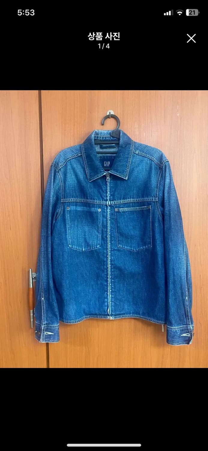 [GAP] 올드갭 집업 데님 자켓 M사이즈 상품이미지1