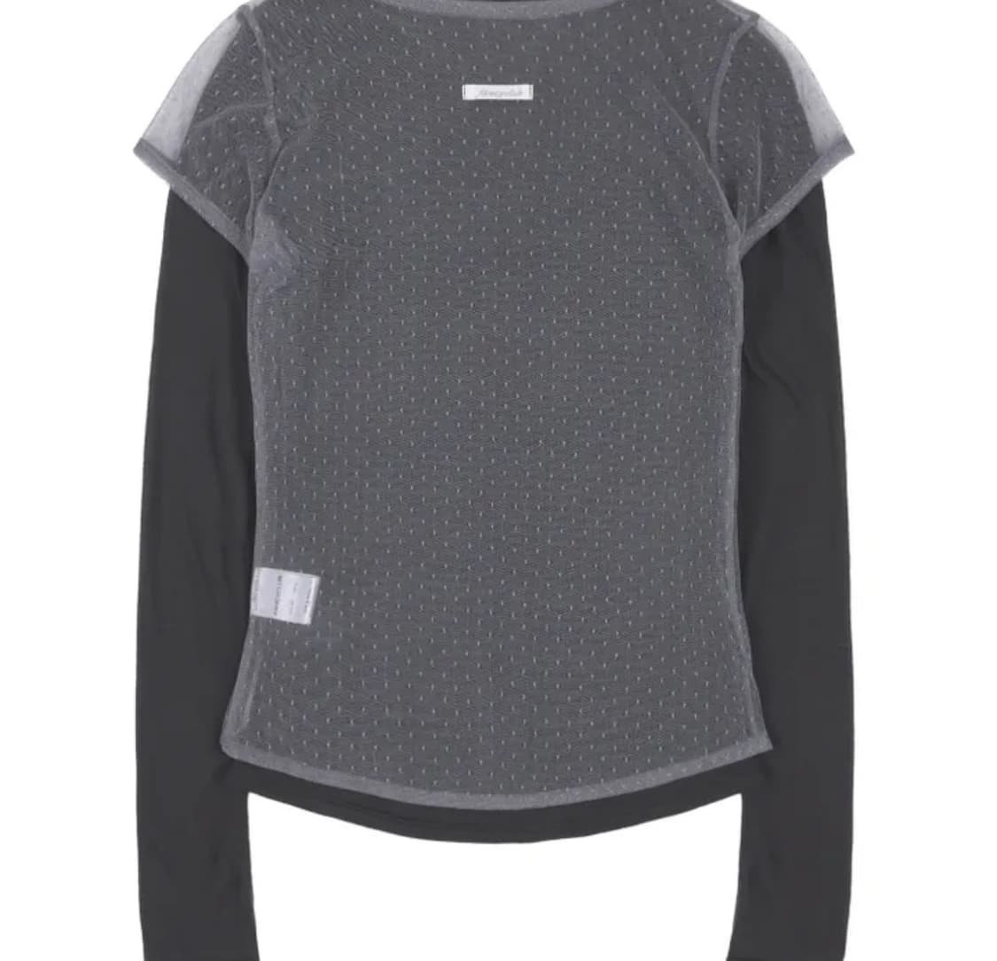 팬시클럽 3 way 도트 레이어드 롱슬리브 그레이 상품이미지2