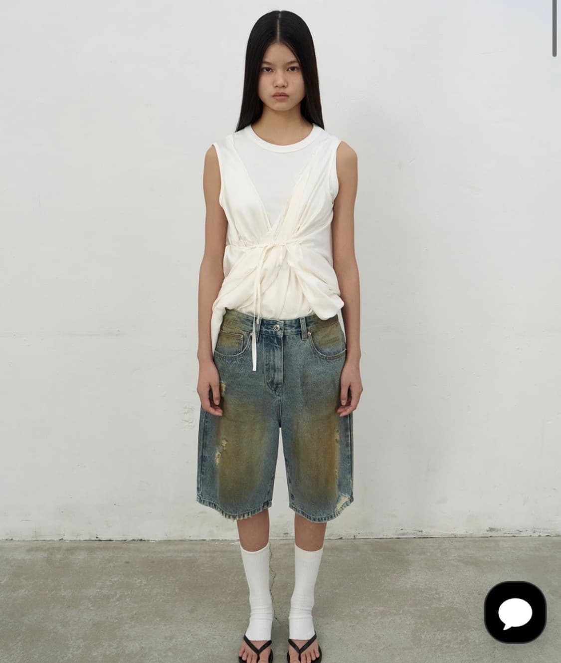 LCDC washed blue denim shorts  상품이미지1