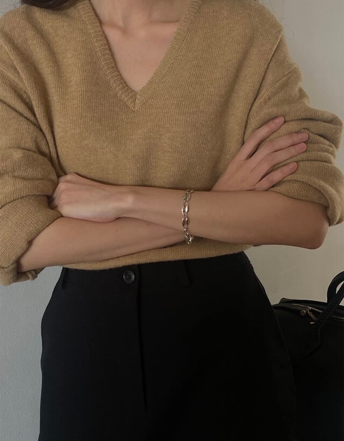 킨다베이지 클래식 코튼 블랙 팬츠(M) 상품이미지2