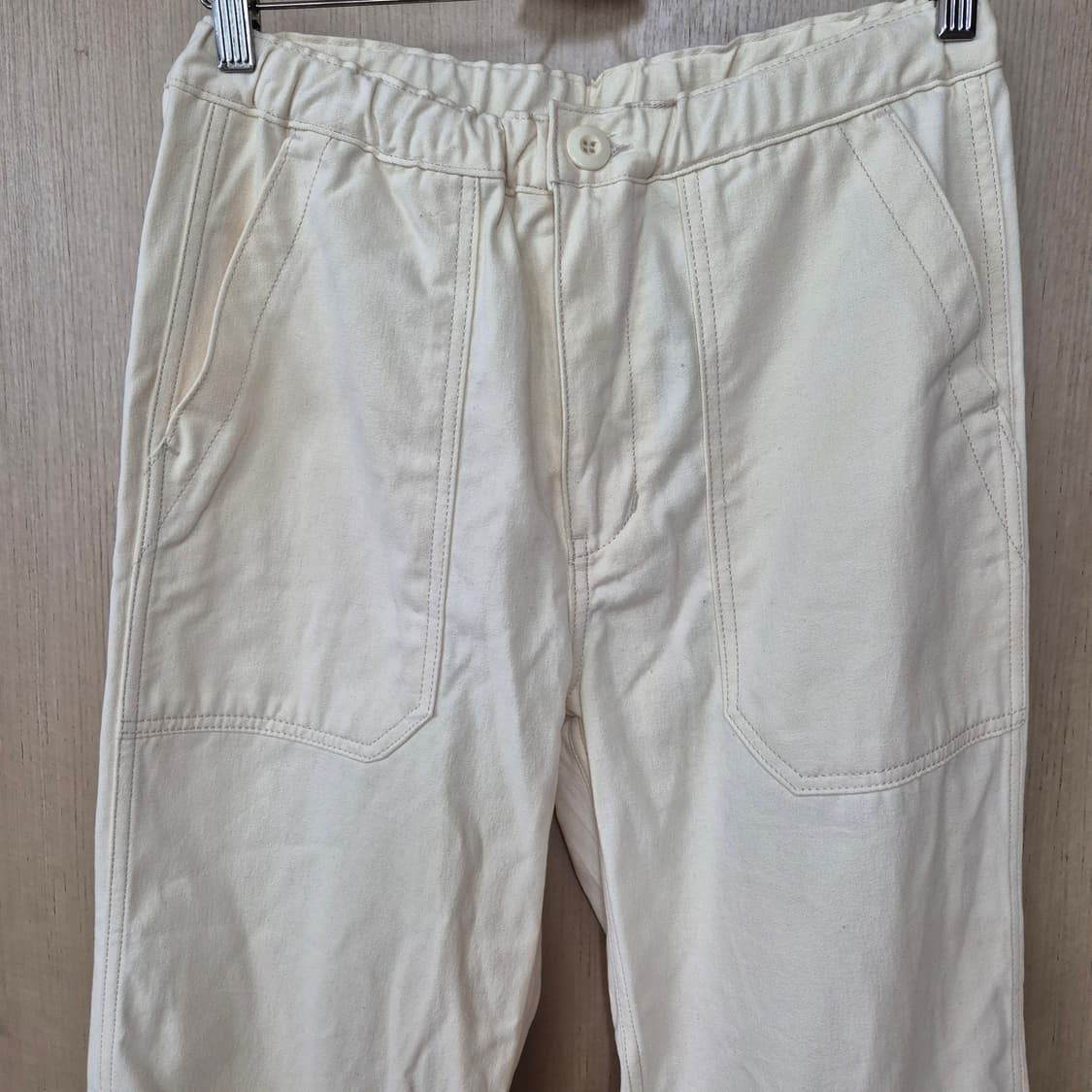 [M]프리즘웍스 아이보리 코튼 팬츠 상품이미지3