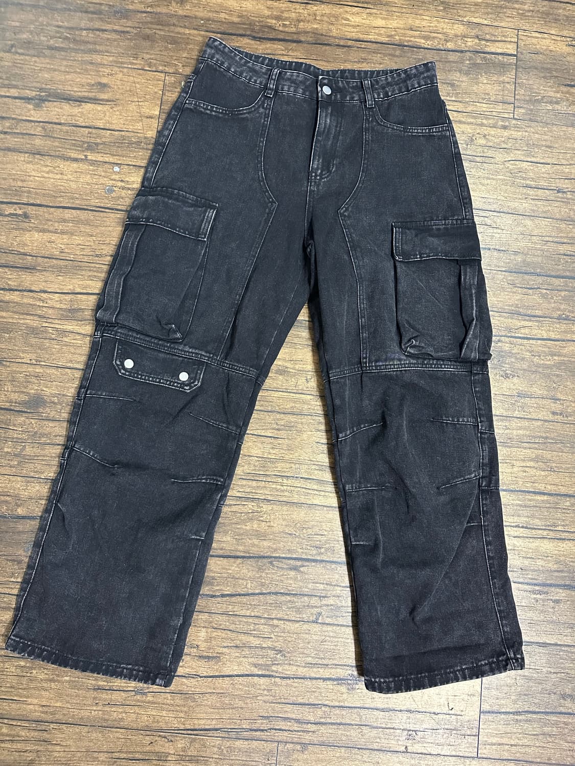 잘생긴카고 데님 팬츠 실측사이즈L 상품이미지1