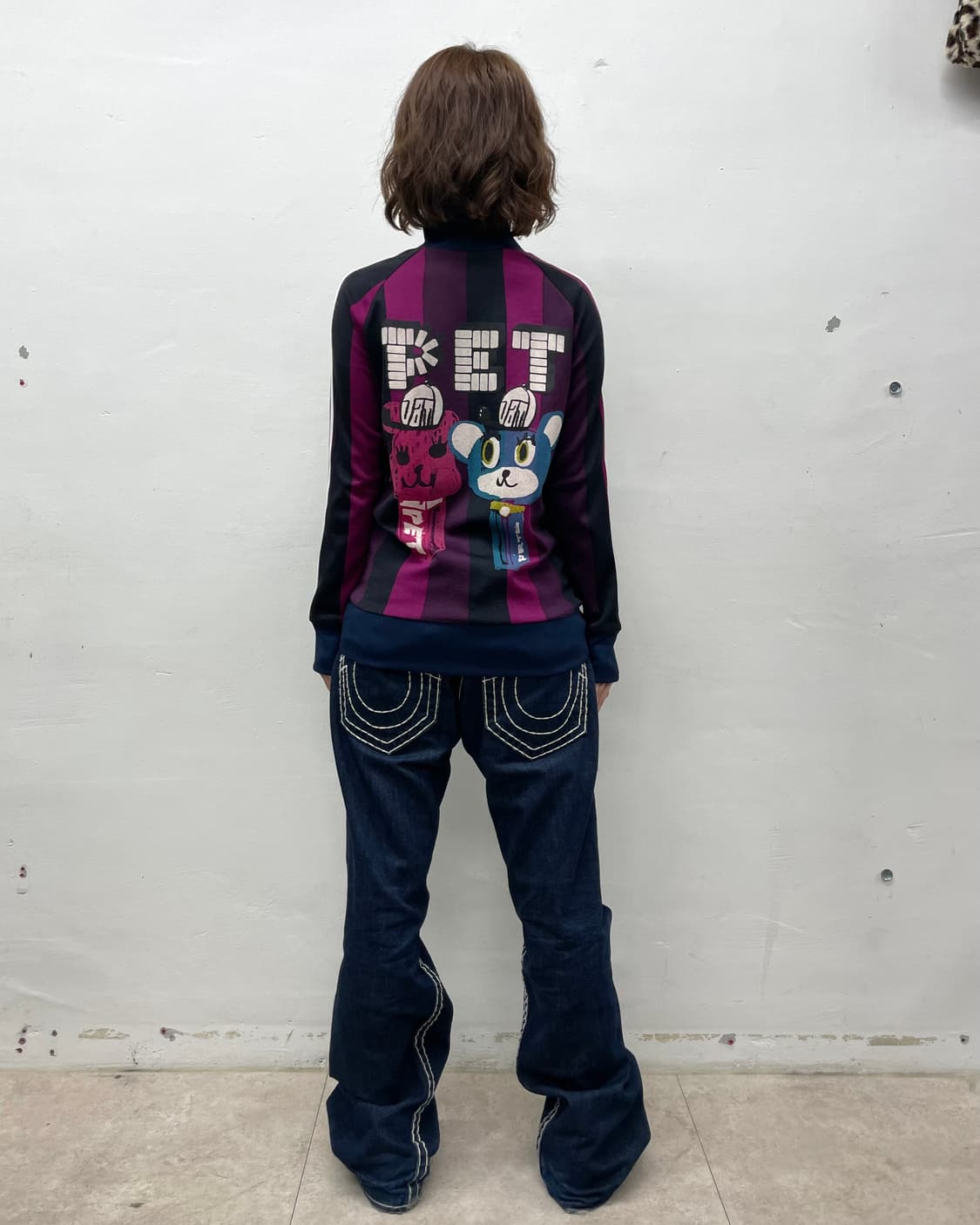 JAM PET Bear Stripe Purple Track Top 상품이미지5