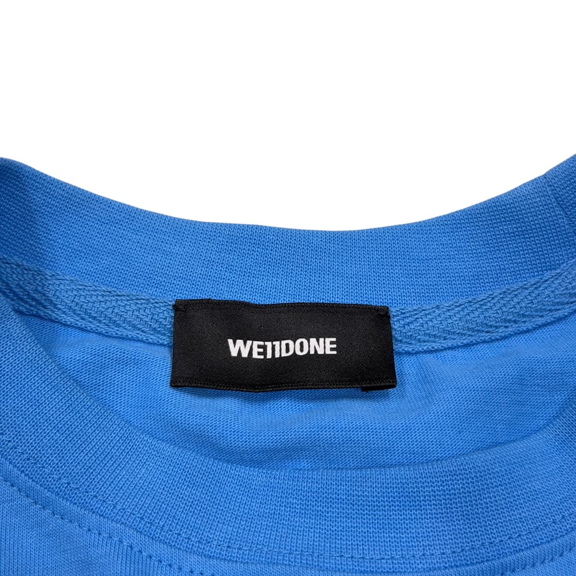 WE11DONE 웰던 블루 프린팅 롱슬리브 긴팔티 블루 상품이미지4
