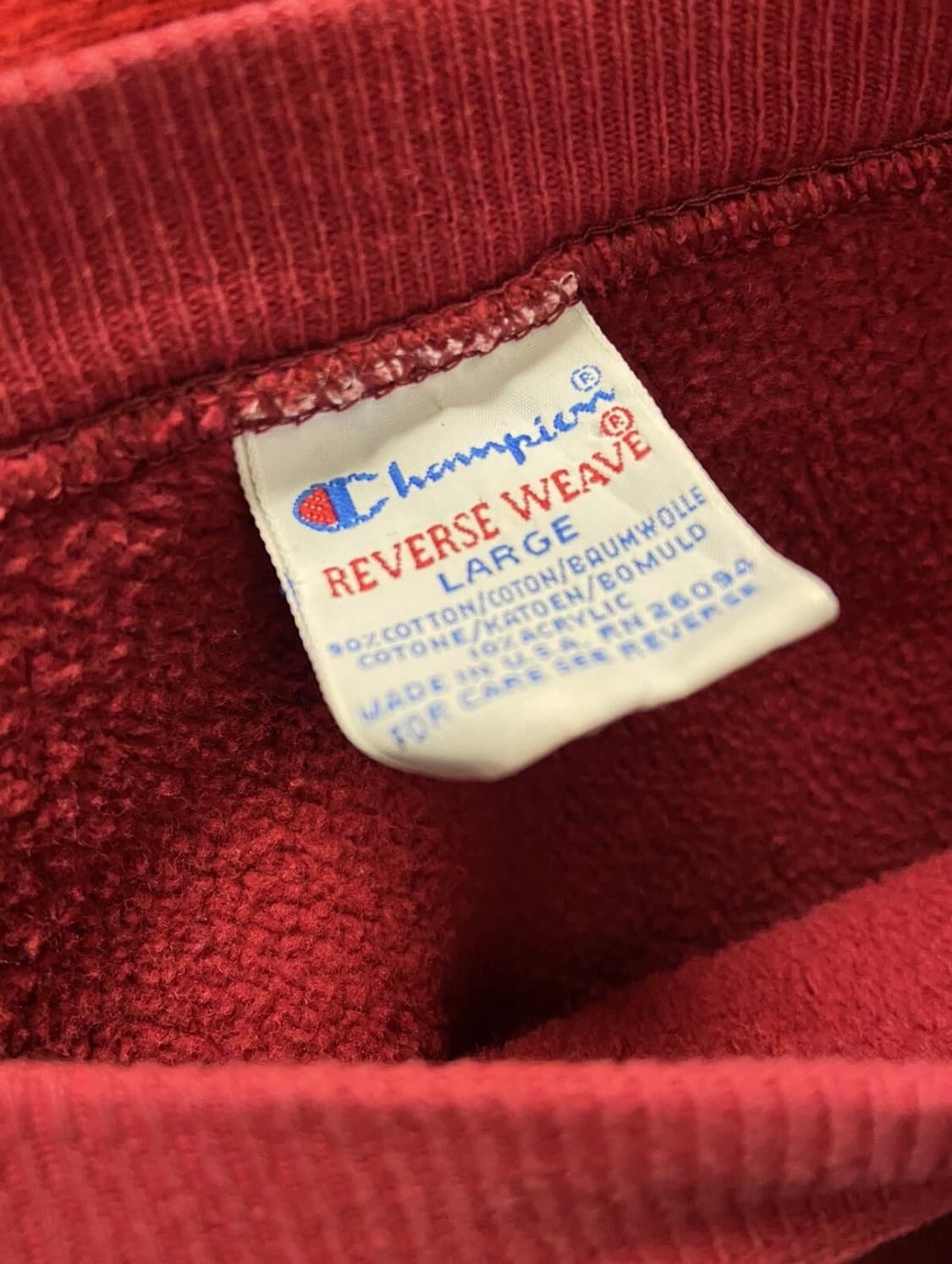 Vintage 90s 챔피온 리버스위브 스웻셔츠 L  핑크 상품이미지3