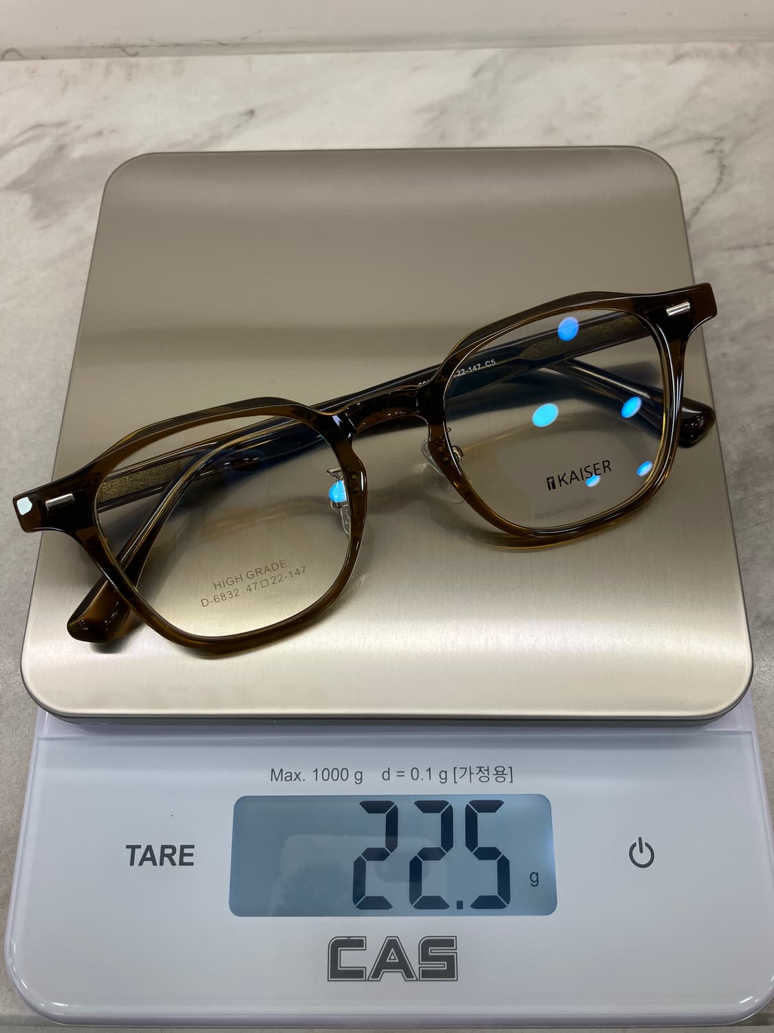 B80 KS 투명 진브라운 웰링턴 뿔테 안경6832 상품이미지8