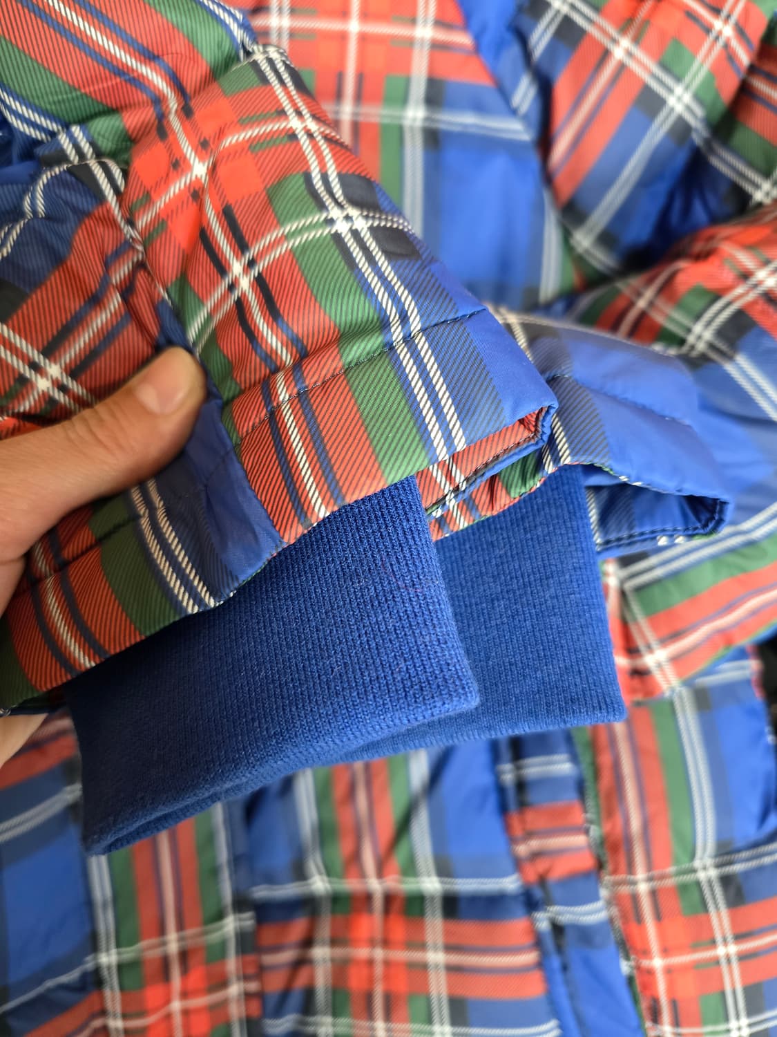 유니클로 JW앤더슨 체크 다운 패딩 점퍼 S 상품이미지4