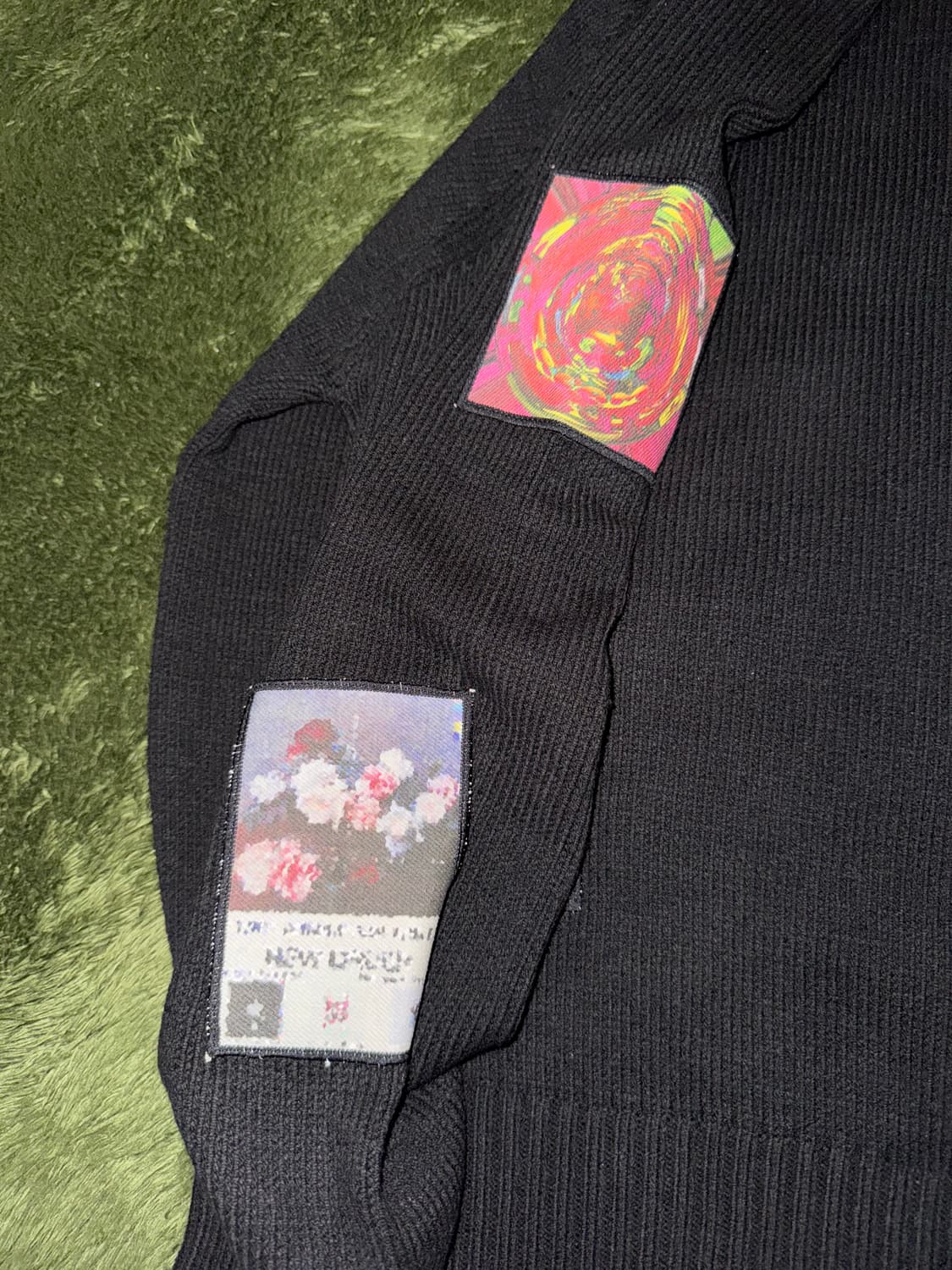 [2] JOEGUSH 조거쉬 패치 싱글 풀오버 니트 블랙 상품이미지6