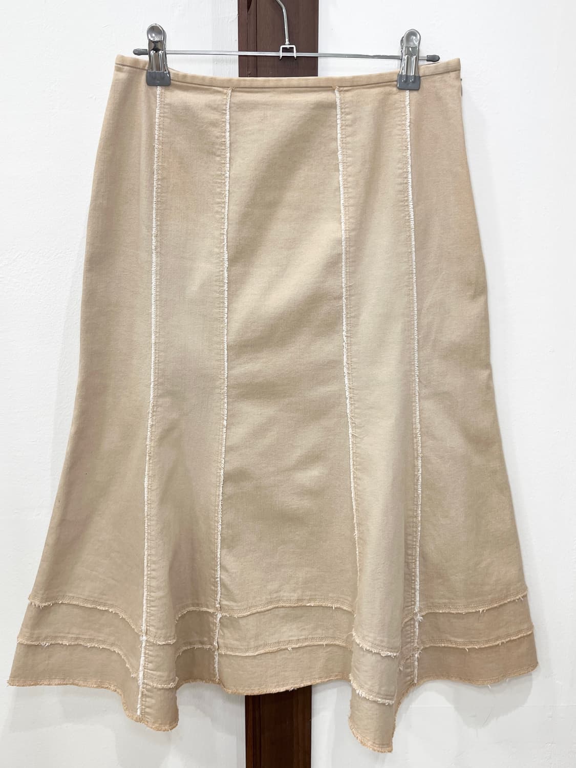 Lined ivory midi skirt 상품이미지6