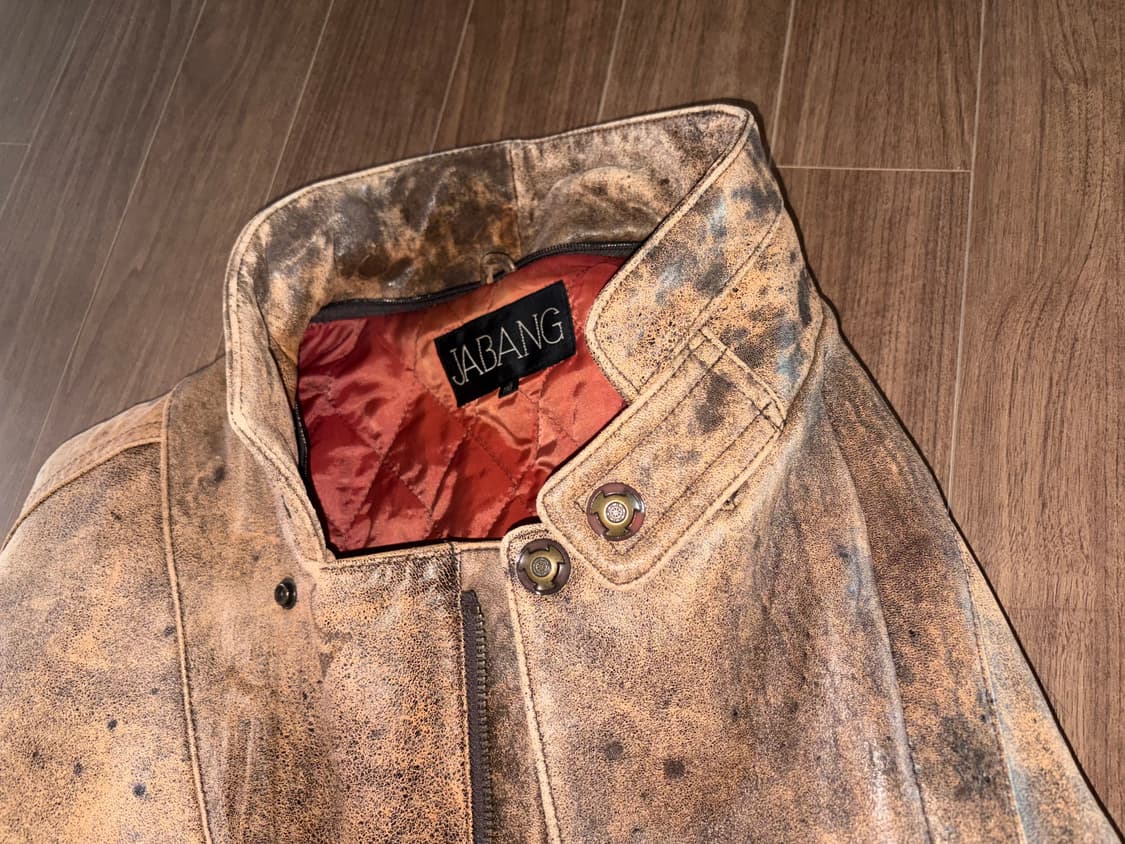 유럽 빈티지 가죽 봄버 자켓 상품이미지8