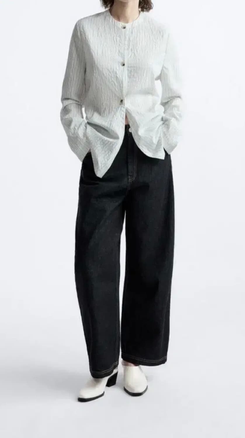 자라 x 스튜디오 니콜슨 스트라이프 블라우스 M 상품이미지1