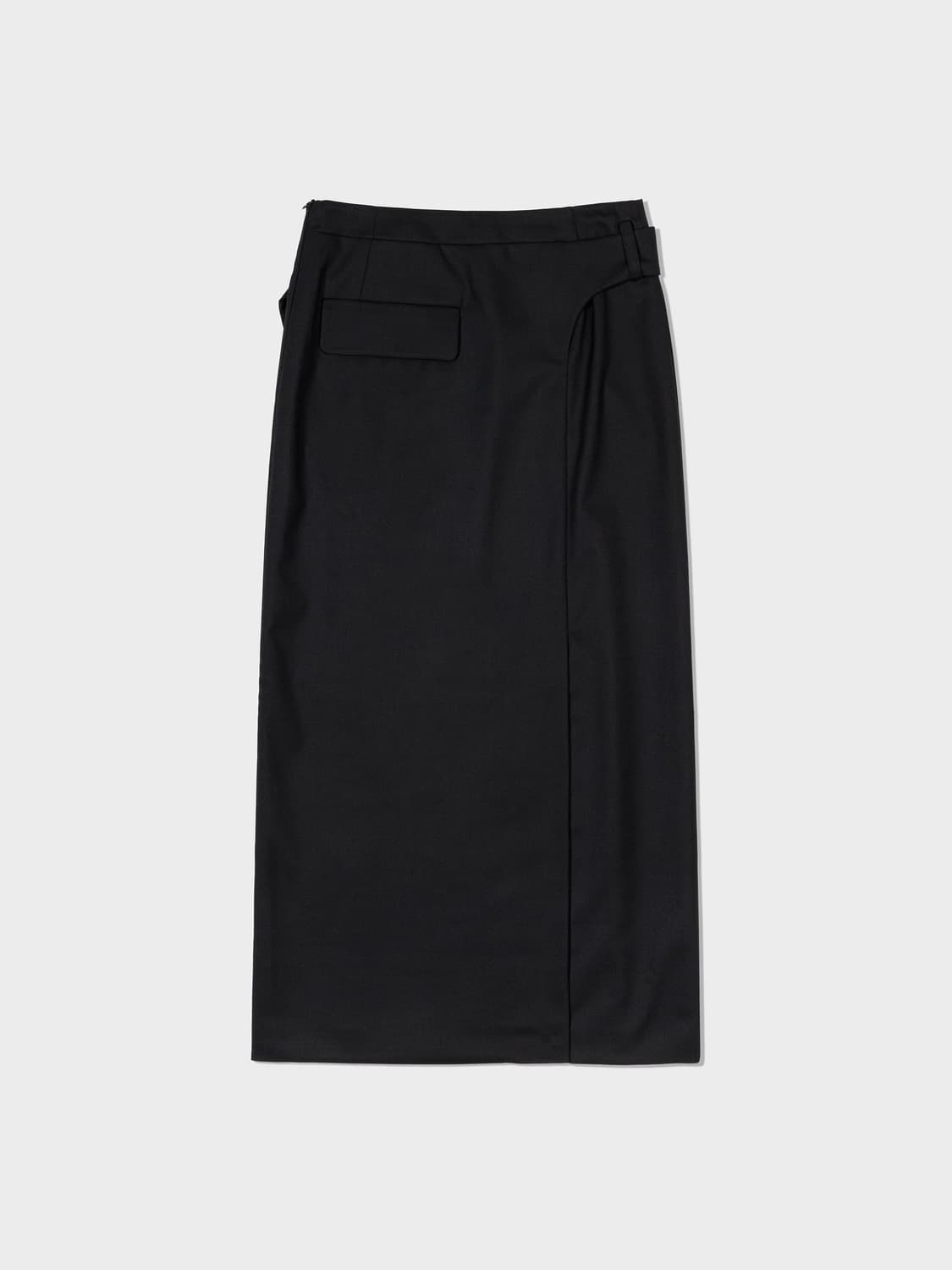 (새상품) 로우클래식 벨티드 맥시 스커트 블랙 m 상품이미지4