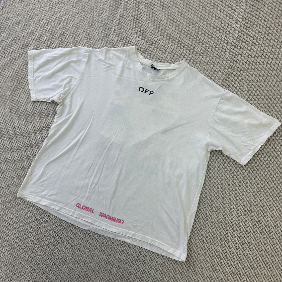 XXL 빈티지 화이트 빅사이즈 반팔티 0414D 상품이미지1