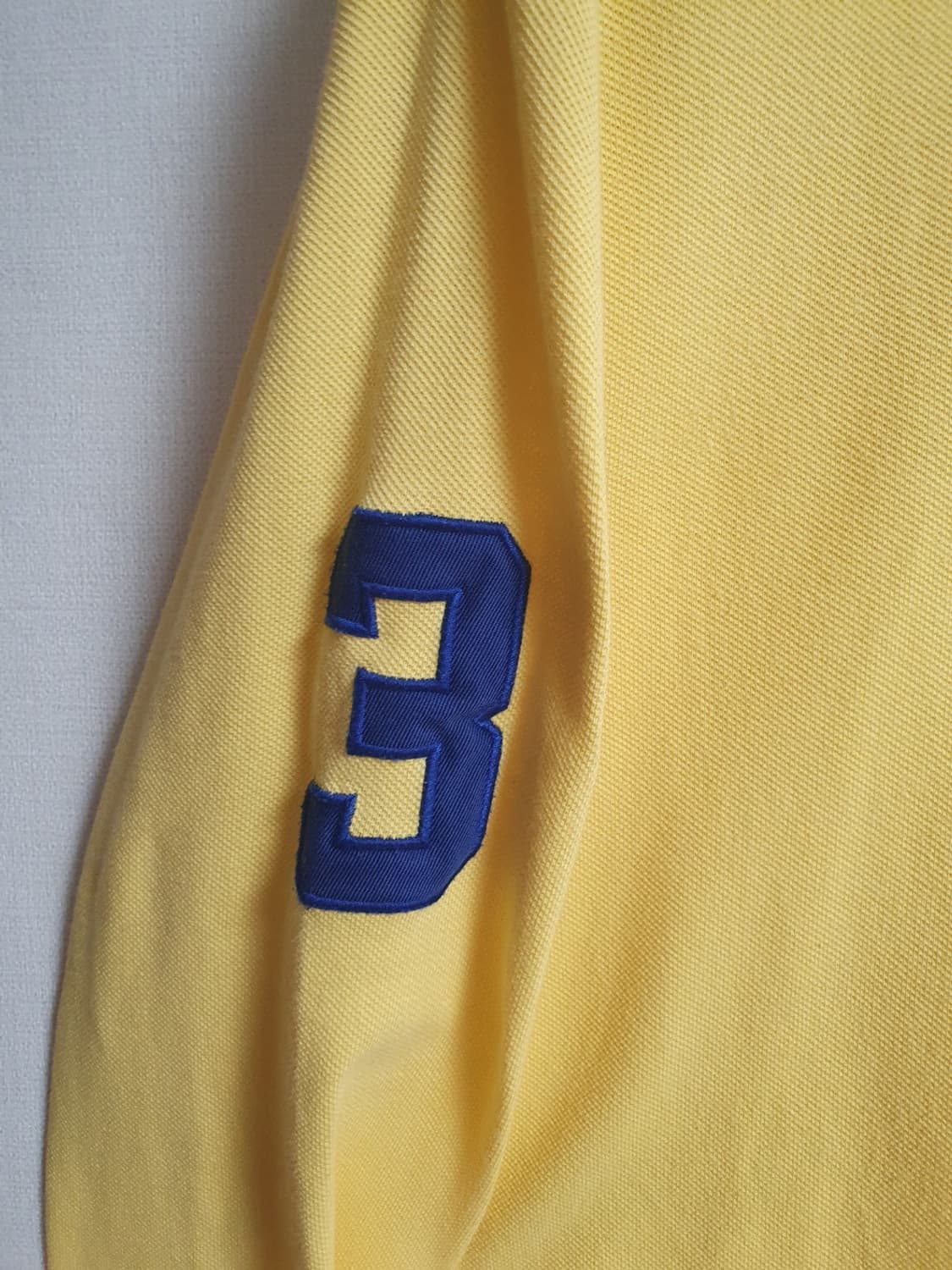 폴로랄프로렌 빅포니 긴팔 카라티 파스텔 옐로우 네이비 포니 M 상품이미지4