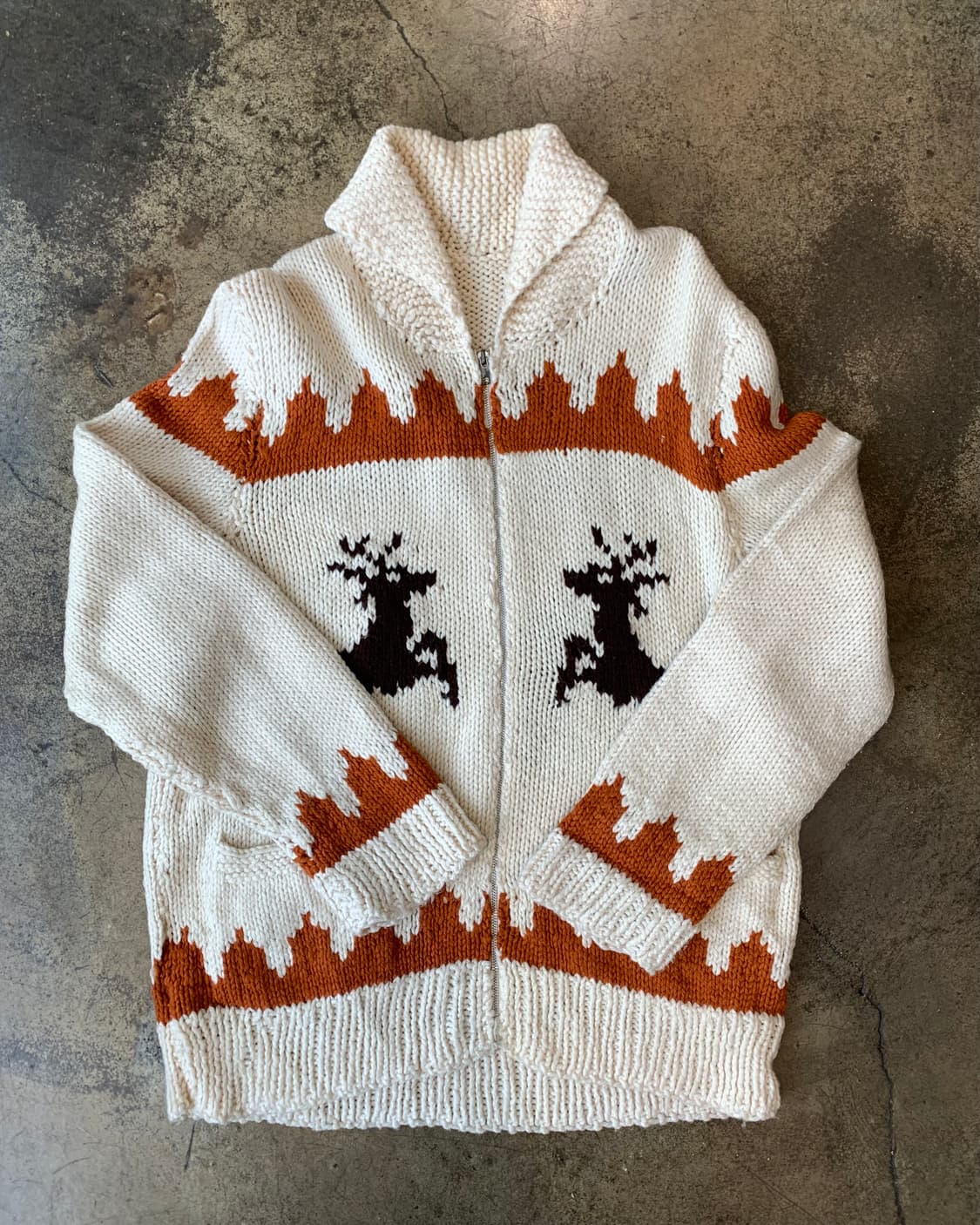 70~80’s reindeer cowichan XXL 상품이미지5