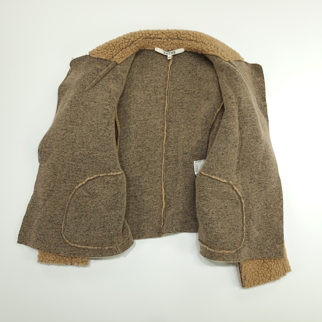 CN719W L HACHE 이탈리안 테디베어 시어링 울자켓 상품이미지6
