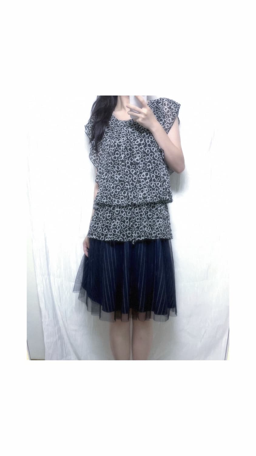 Midnight Stripe Tulle Skirt 상품이미지1