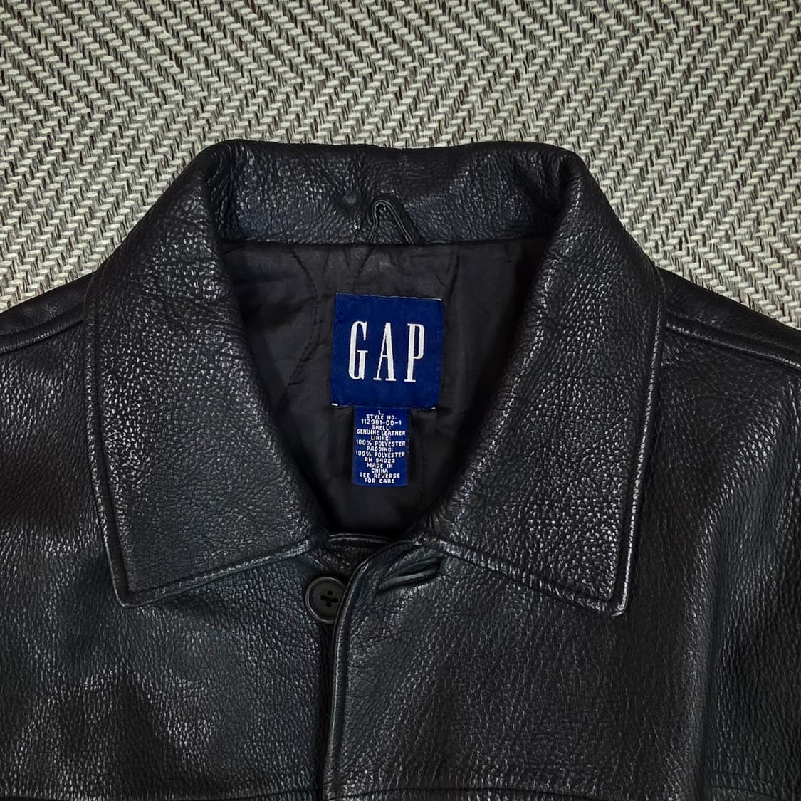 올드 갭 레더 빈티지 카 코트 블랙 L사이즈 상품이미지3