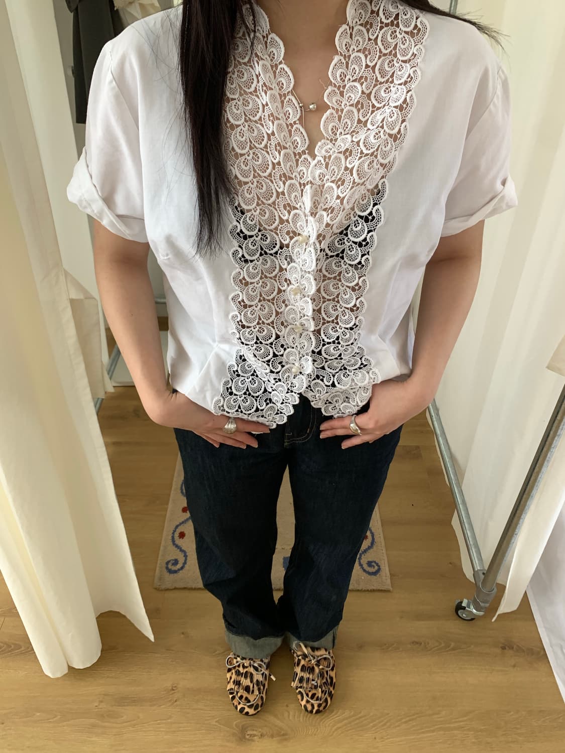 rough lace white shirts (Europe) no no 상품이미지1