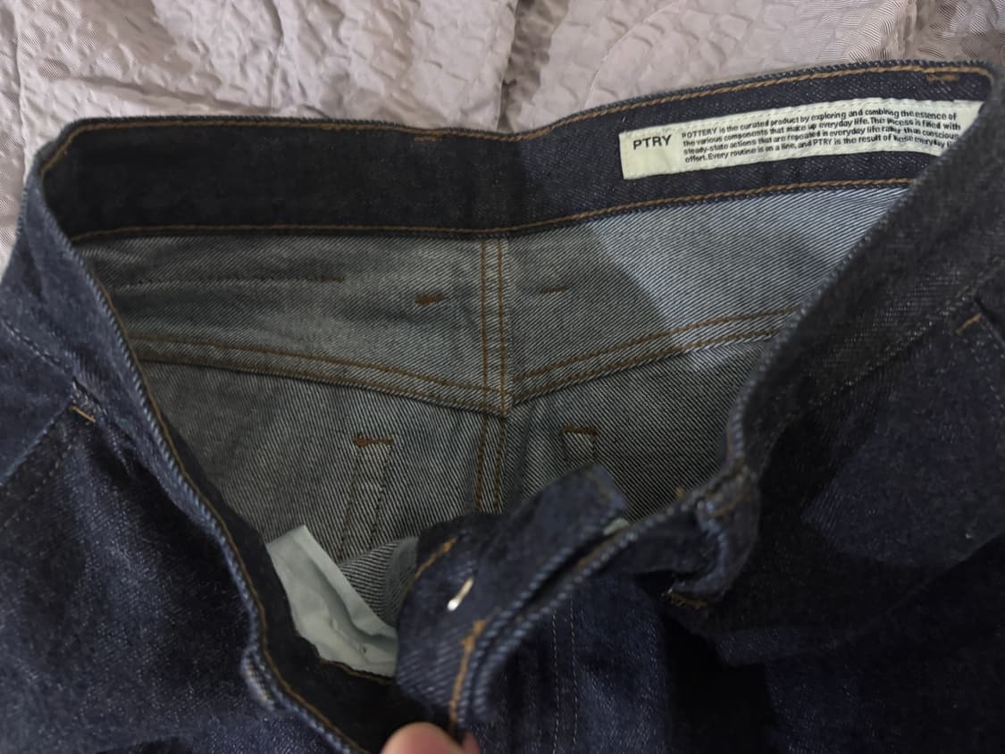 포터리 원워시드 스트레이트 데님 블루2 0사이즈 상품이미지4