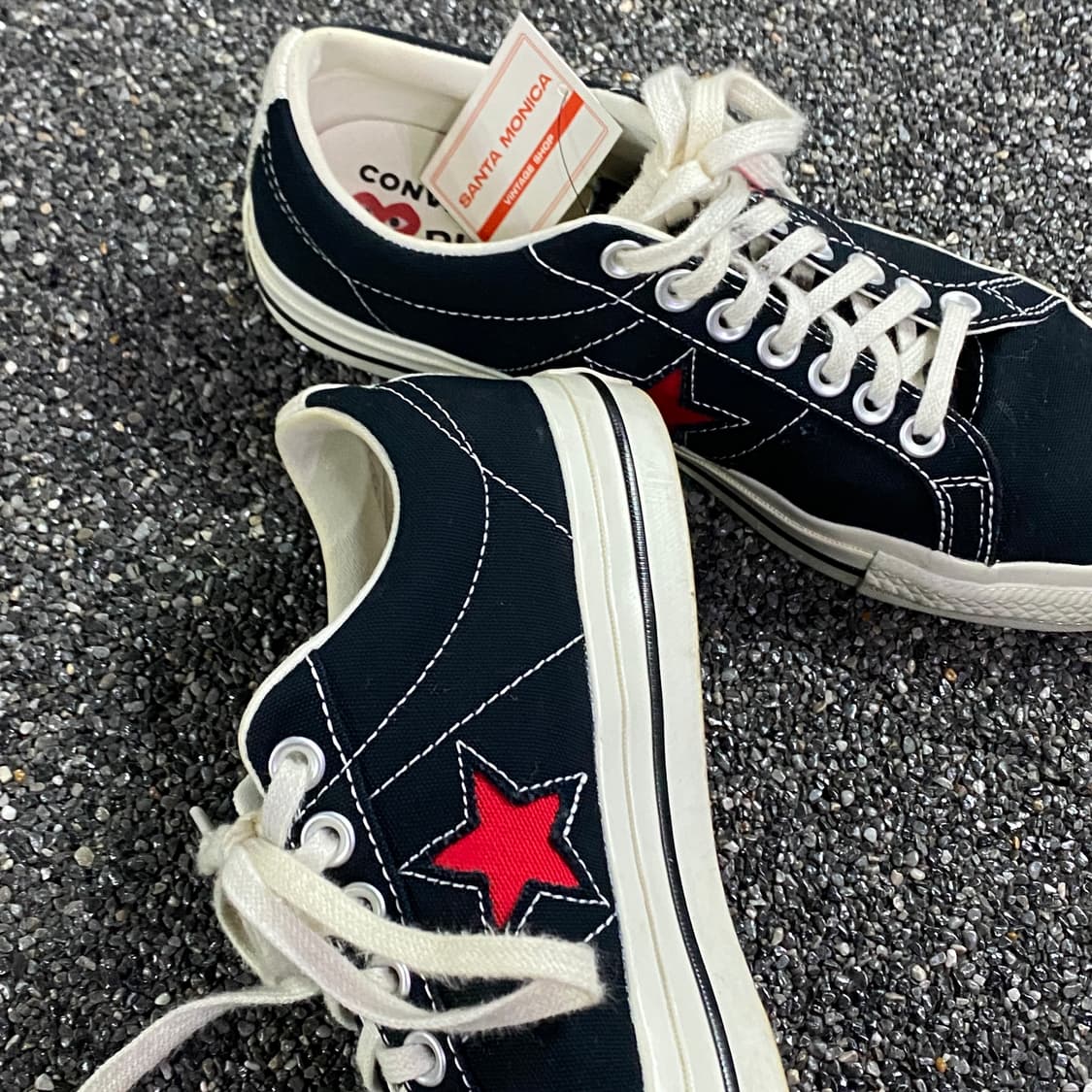 꼼데가르송 플레이 X 컨버스 원스타 로우 블랙 B4270 상품이미지4