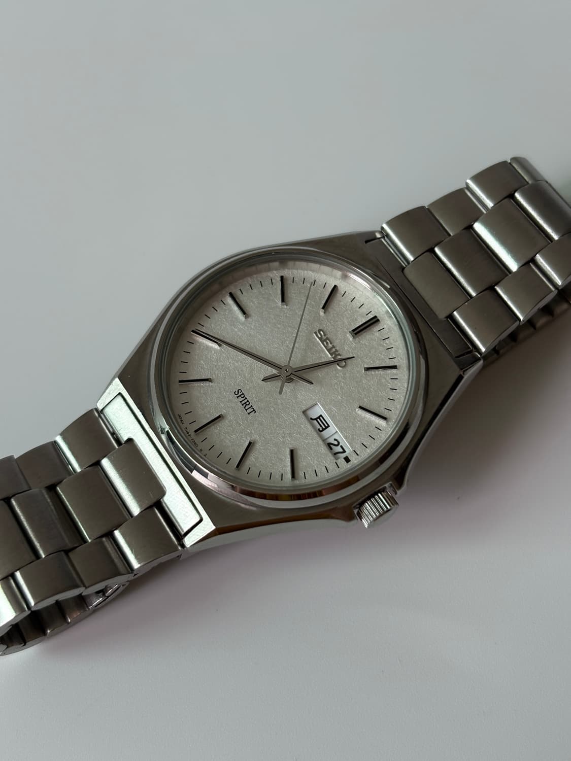 1990년대 Spirit 스노우플레이크 다이얼 실버 쿼츠 남성 상품이미지3