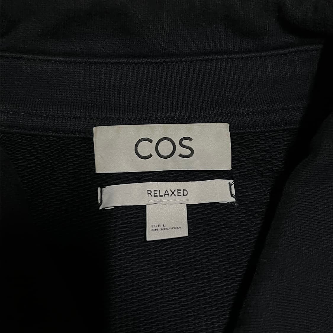 COS 코스 카라 하프집업 반집업자켓 [블랙] L/100 상품이미지4