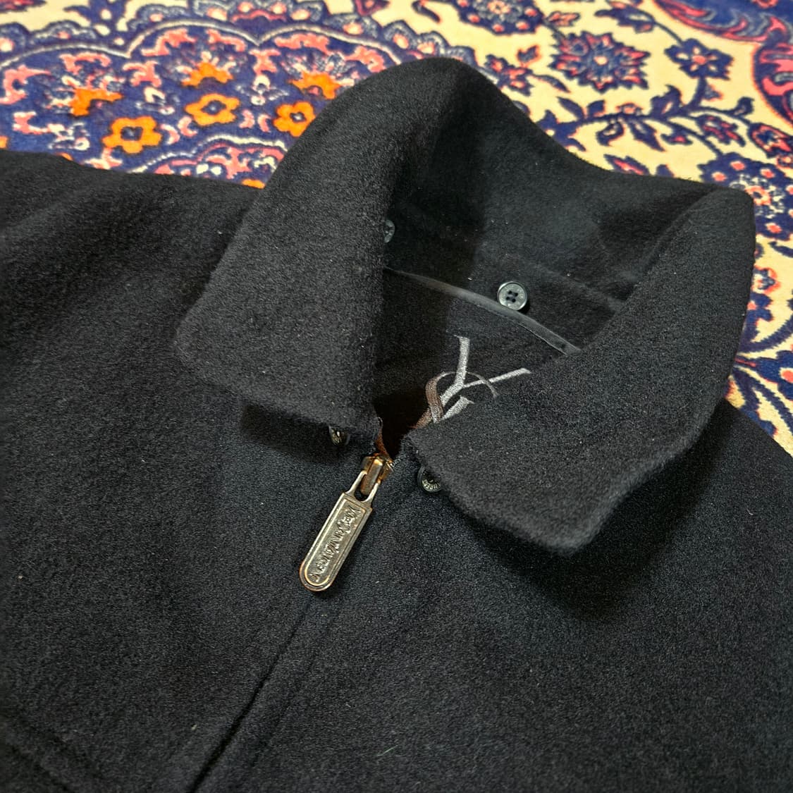 입생로랑(YSL) 라이센스 클래식 울 집업 블루종 숏 자켓  상품이미지5