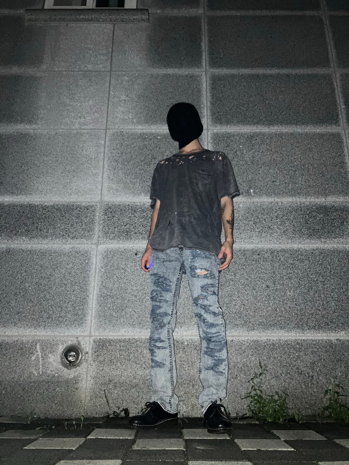 그런지 데미지 나이프 커스텀 바지 상품이미지7