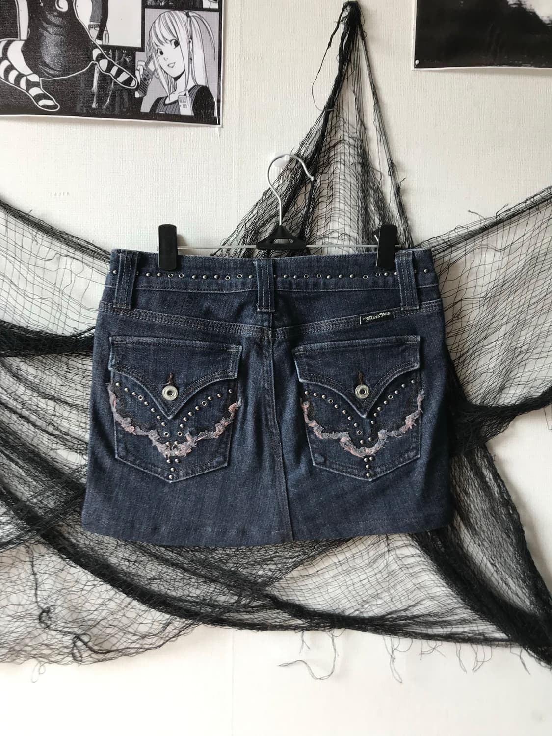 Y2k back pocket detail denim skirt   상품이미지1