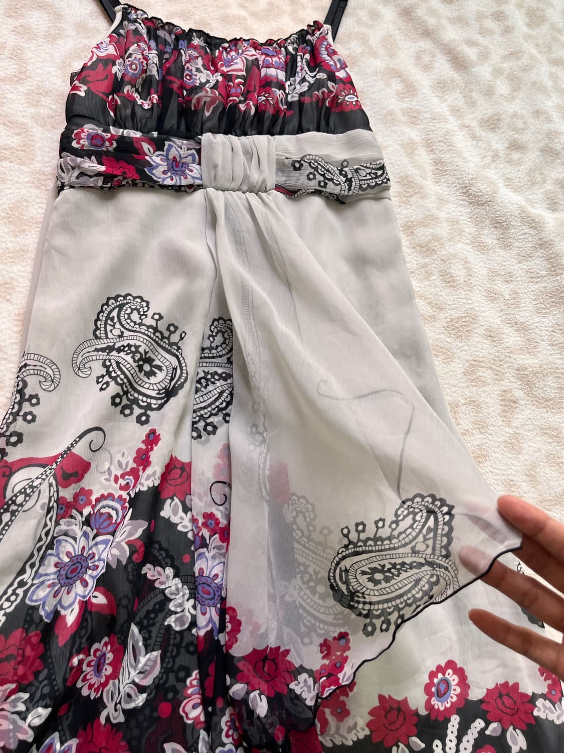Oriental Flower ribbon slip dress 상품이미지2