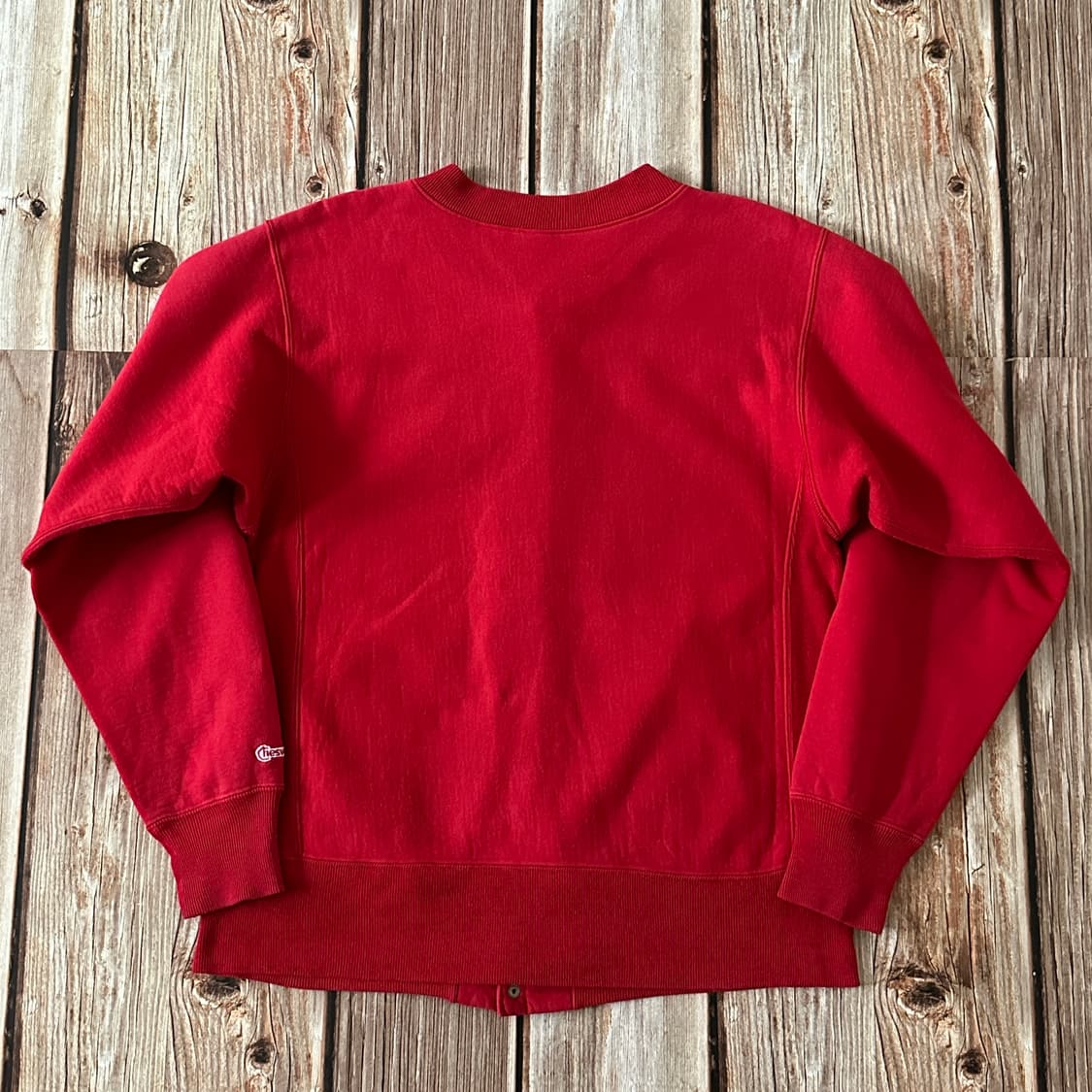 체스윅 by 토요엔터프라이즈 리버스위브 스냅 가디건 레드 색상 L 사이즈 상품이미지2