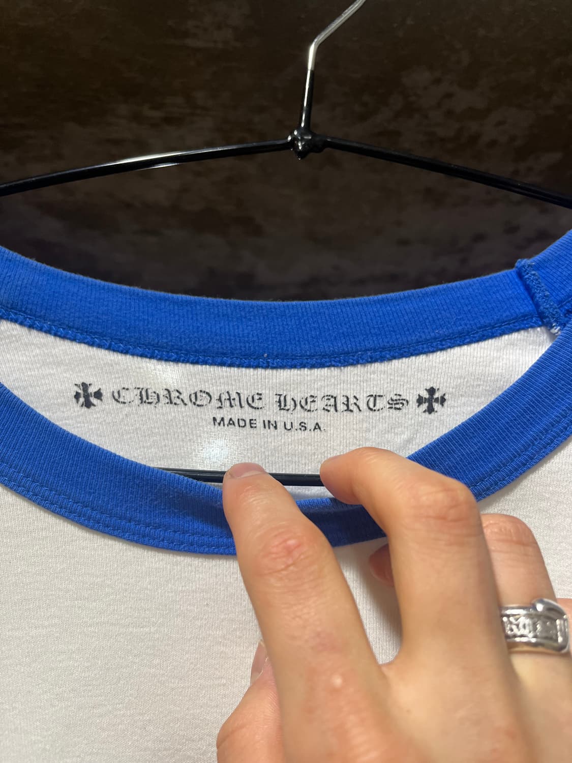 Chrome Hearts 크롬하츠 베이스볼 롱슬리브 라글란 티셔츠 화이 상품이미지8