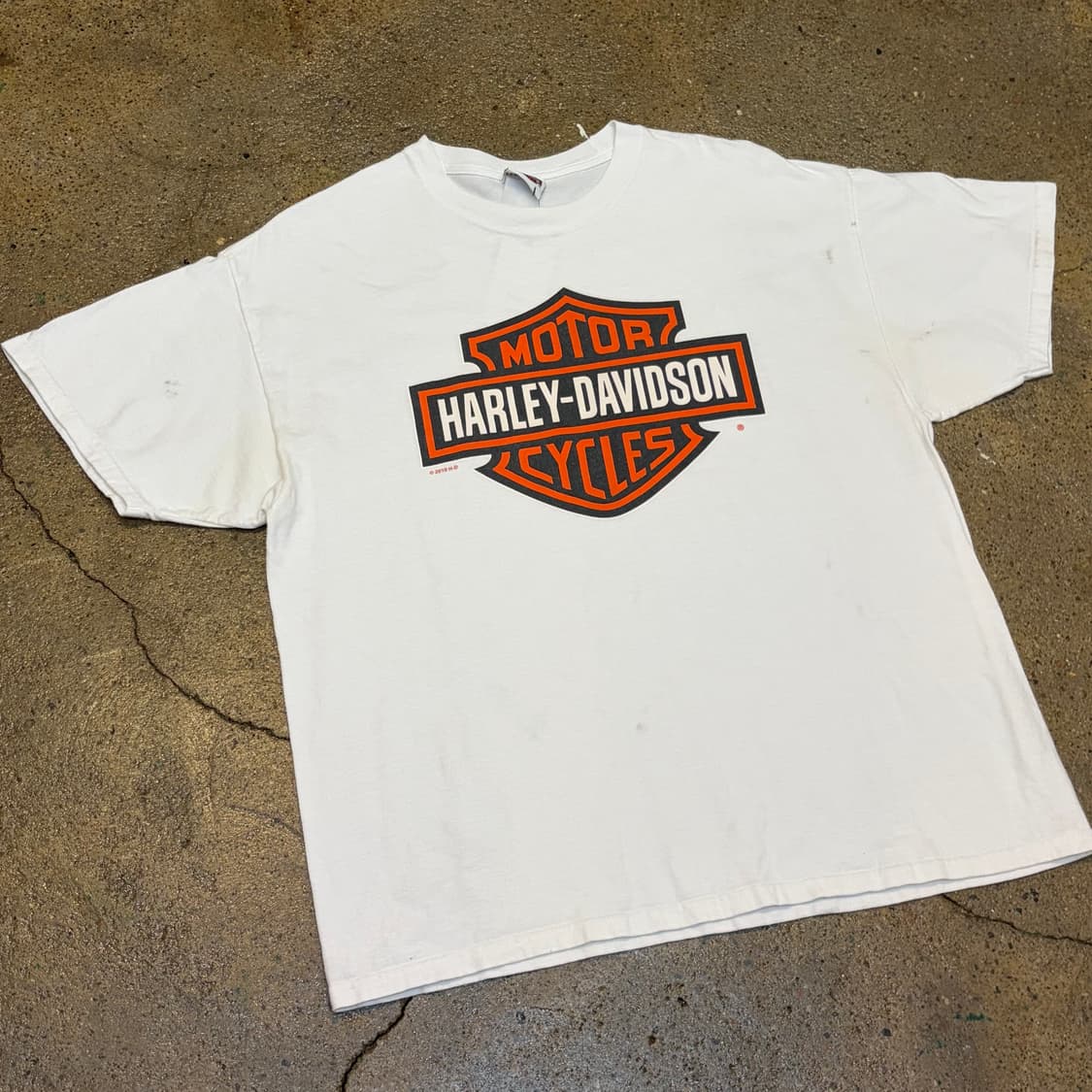 미국 빈티지 할리데이비슨 빅로고 반팔티 상품이미지2