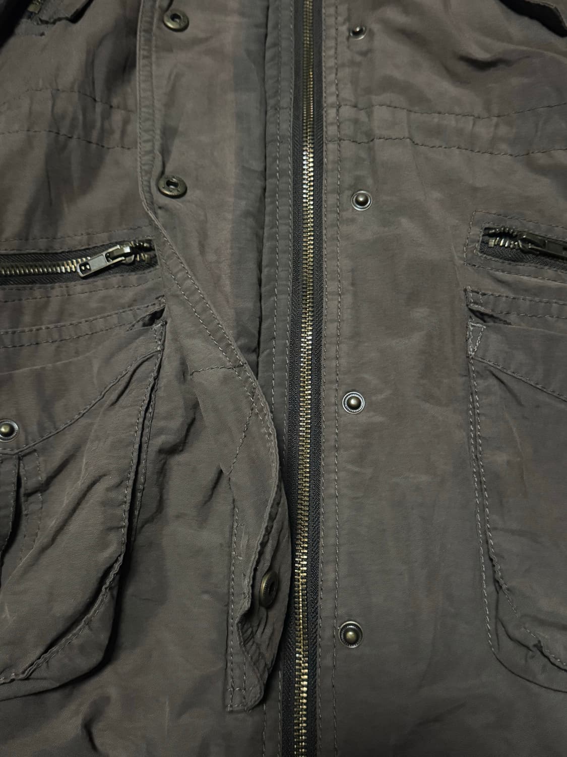 O0s Mode Dark Brown Hooded Jacket 상품이미지5