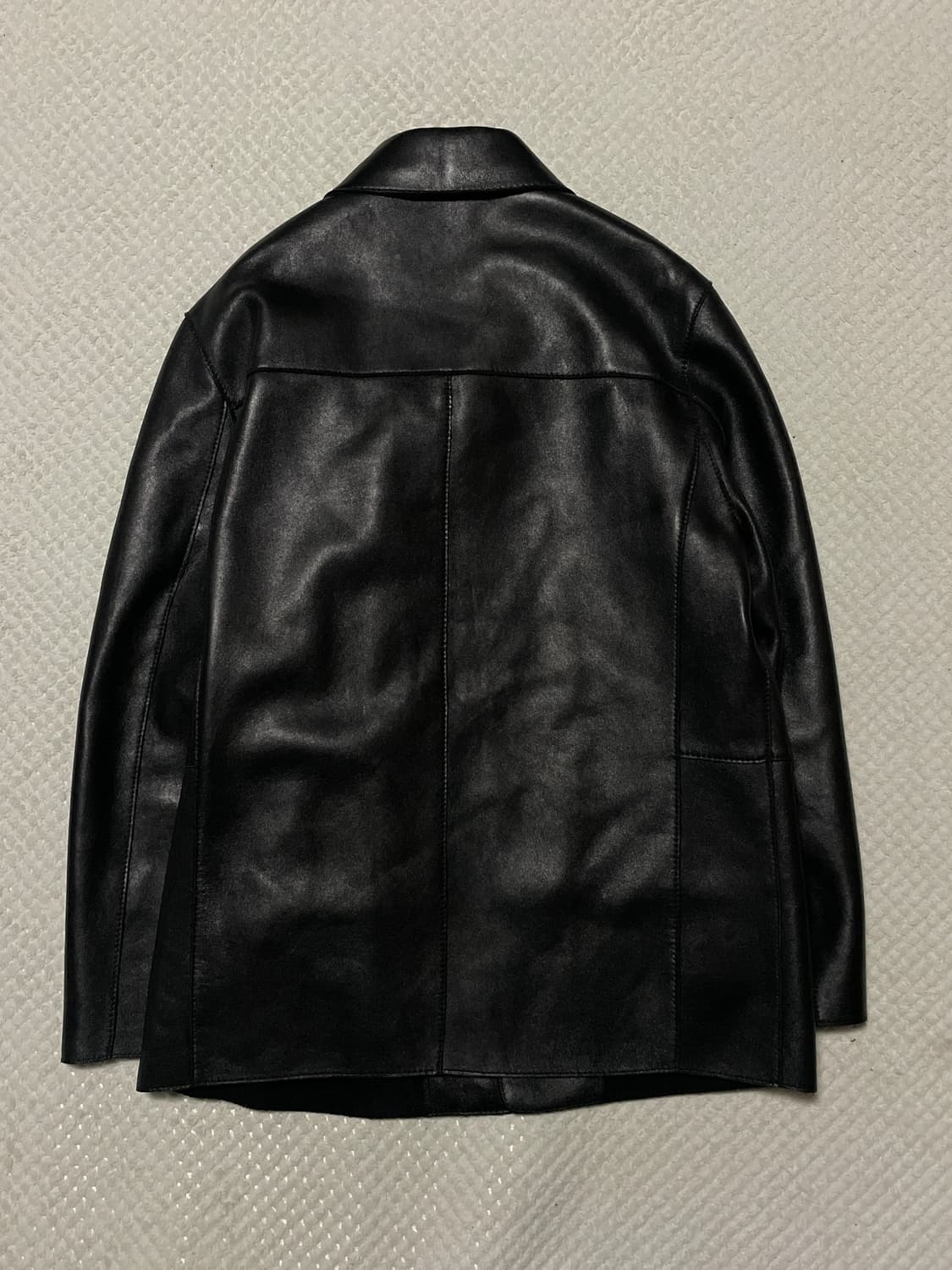 광희시장 웨스턴 무드 램스킨 양가죽 레더 카 코트 상품이미지2