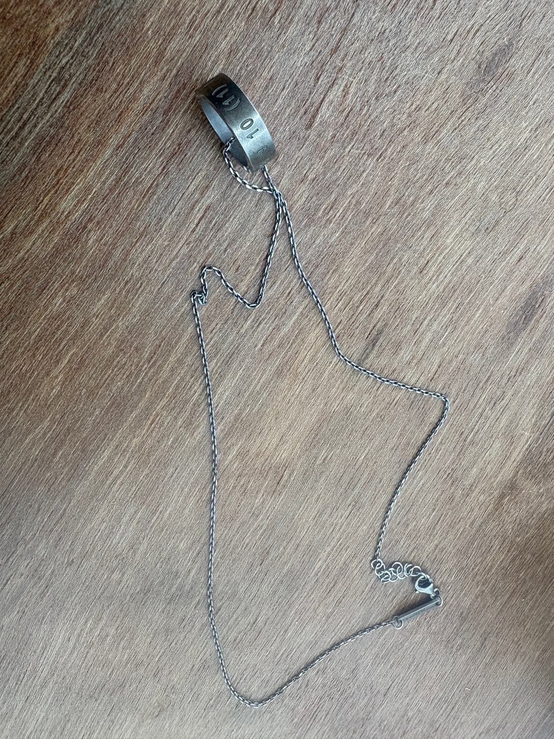 메종 마르지엘라 뉴메리컬 밴드 링 네클리스 실버 상품이미지1