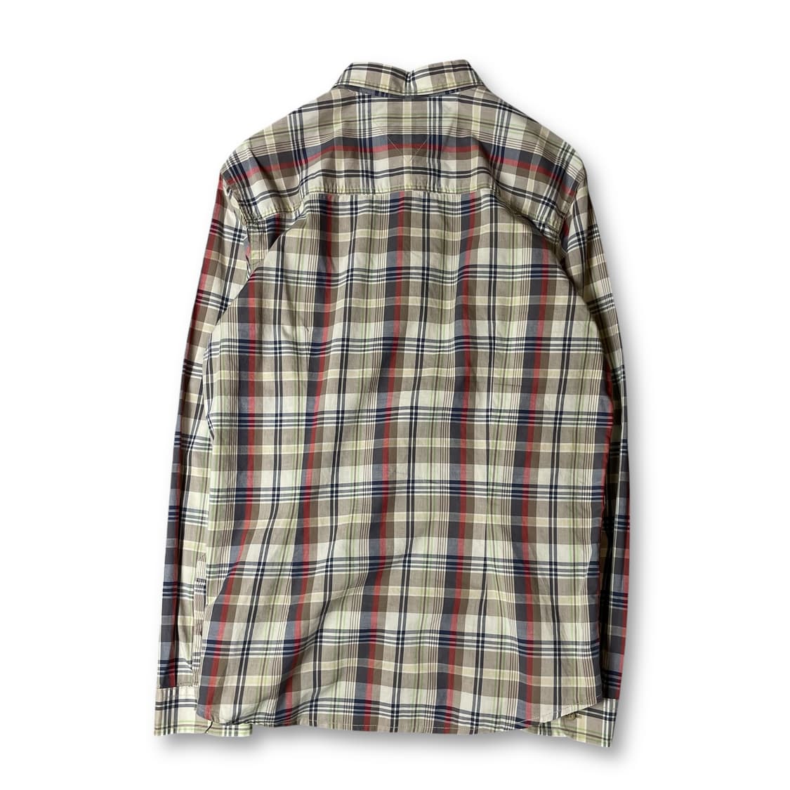 타미힐피거 빈티지 브라운 멀티 배색 체크 긴팔 셔츠 슬림핏 L 상품이미지2