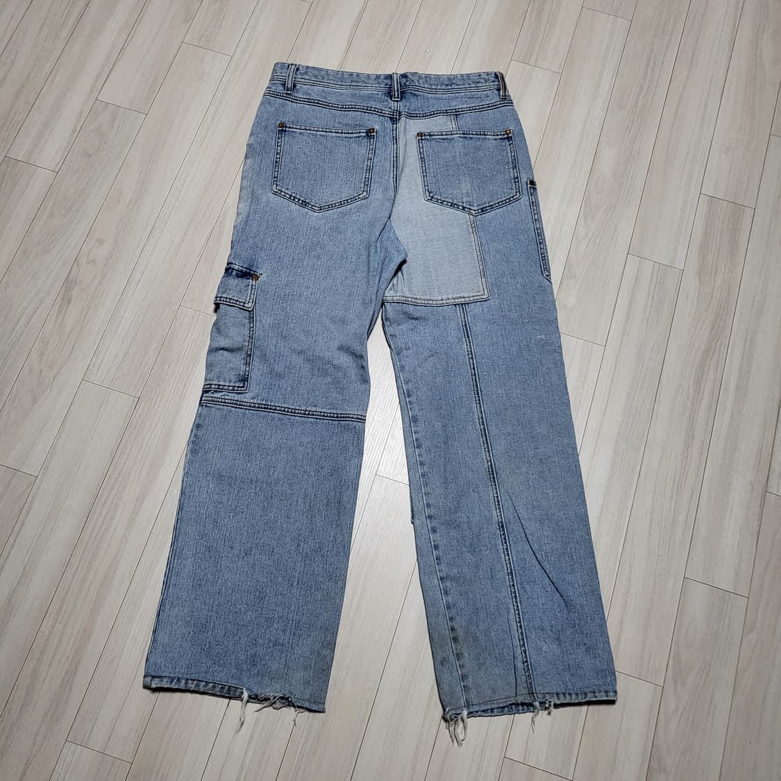 (L) 앤더슨벨 패치워크 와이드 데님팬츠 anderssonbell 상품이미지3