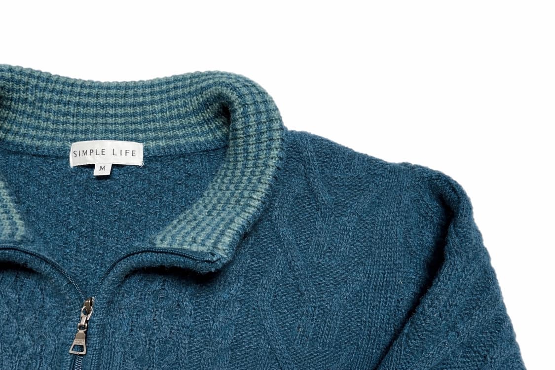 JPN 90s 일본빈티지 Y2K 모리걸 케이블 니트 하프집업 니트 스웨터 상품이미지4