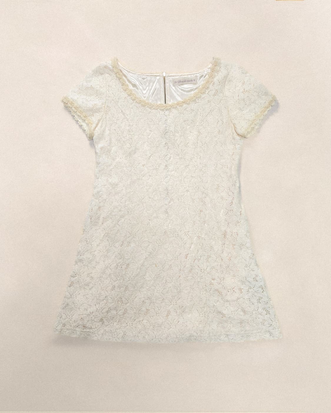 31 Sons de mode 피코 레이스 넥라인 크림 미니 상품이미지3