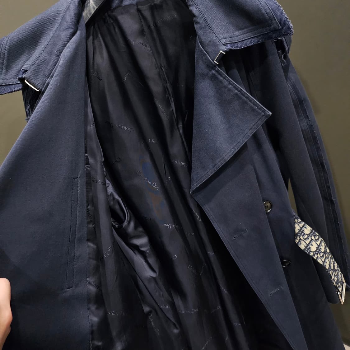 국내3피스)디올 오블리크 벨티드 디스트로이트 오버 코트 상품이미지5