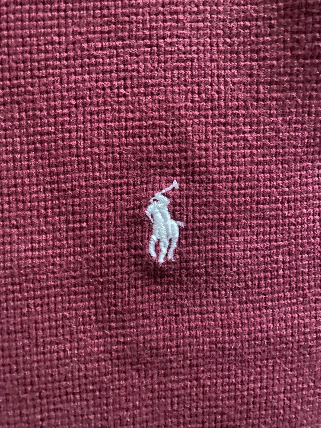 폴로 랄프로렌 와플 셔츠 M 버건디 (100~105) 상품이미지3