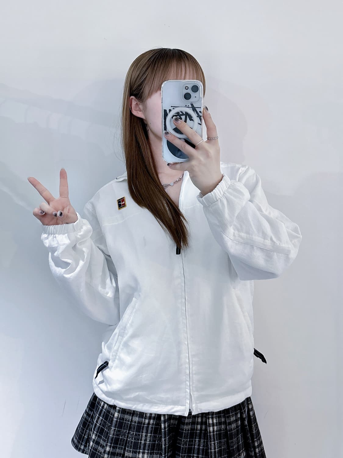 나이키 00‘s 테니스로고 화이트 바람막이 상품이미지1