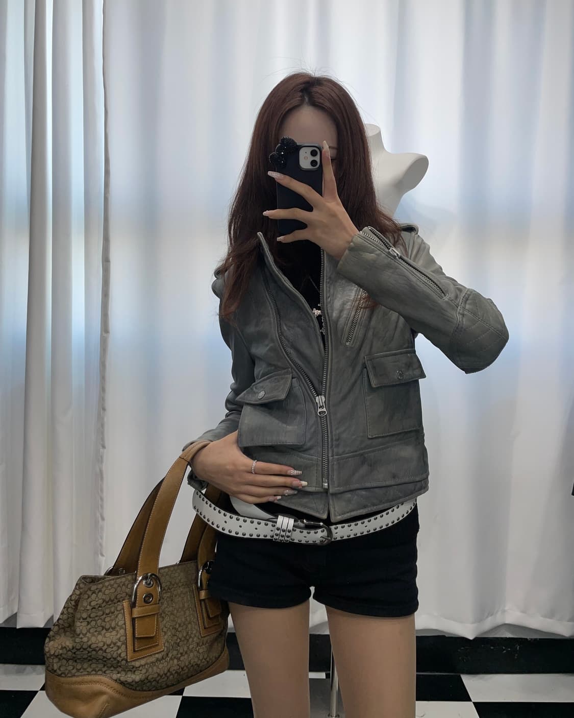 🎸ZADIG&VOLTAIRE 민트 레더 자켓🎸 상품이미지4