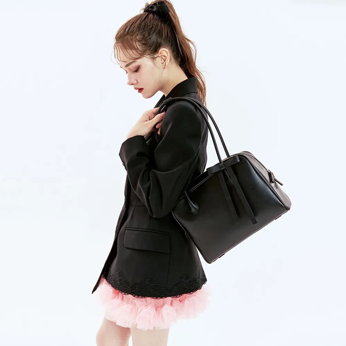 (새상품) 보우틱 모니카 이태리 레더 숄더백 블랙 상품이미지8