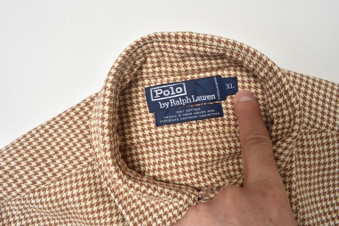 90S 폴로 랄프로렌 하운스투스 체크 셔츠 XL N1312 상품이미지4